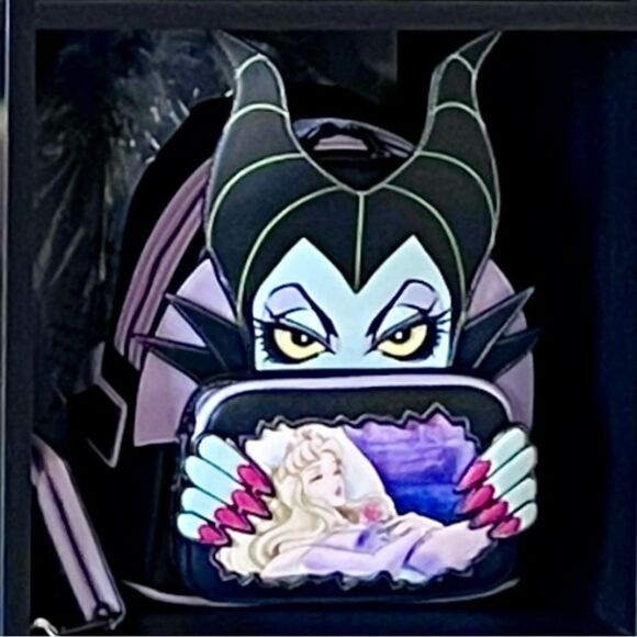 Maleficent Sleeping Beauty Backpack NWT Loungefly Disney Villain Ships NOW - Picture 8 of 8